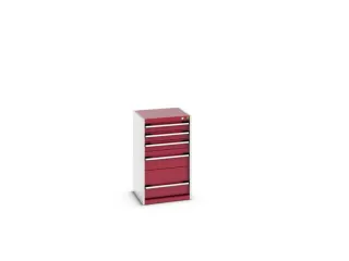 ladekast HxBxD 900x525x525mm 5laden romp RAL7035 front RAL3004 - 7