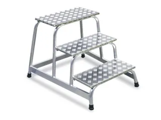 Montagetrap Aluminium H 0 6M 3Treden Incl. Platform Treden Traanplaat - 3