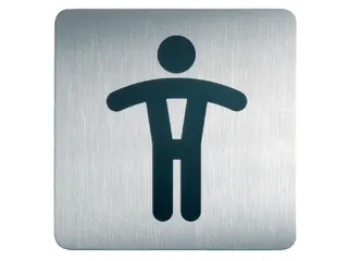 Infobord pictogram Durable 4954 vierkant wc heren 150mm - 1