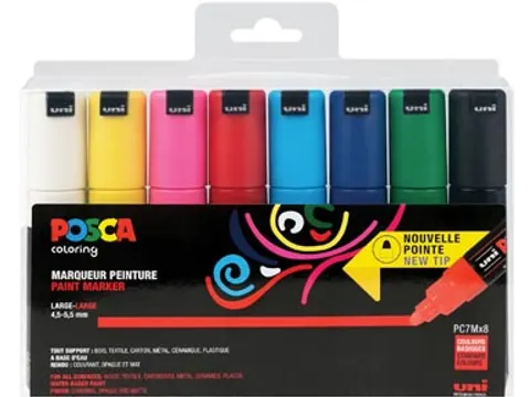Paintmarker Pc-7m, Set à 8 Markers Assorti Basiskleuren