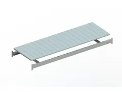 legbord van plaatstaal,v. breedvakstelling,BxD 1800x650mm,vakl. 600kg