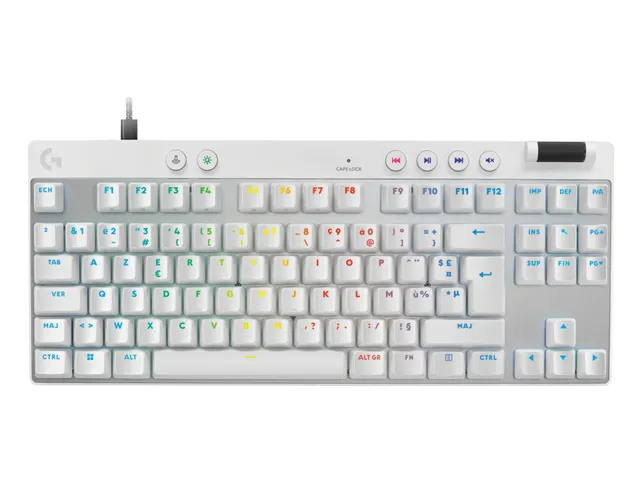 Logitech G PRO X TKL RAPID toetsenbord Gamen USB AZERTY Frans Wit