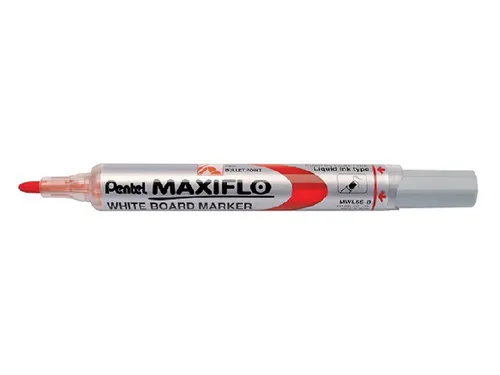 Viltstift Pentel MWL5 Maxiflo whiteboard rood 1mm