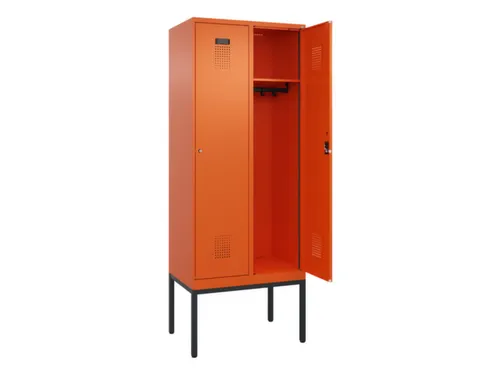 locker,HxBxD 2120x800x500mm,2vak,vak B 400mm,cil.-slot,voetonderstel
