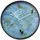 Wandklok Nextime dia 30cm blauw kunststof Pond