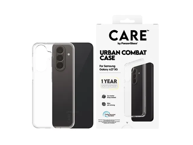 PanzerGlass CARE by Urban Combat Case Transparent w. Clear Frame