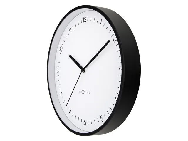 Horloge murale NeXtime Berlin de 30 cm en aluminium blanc