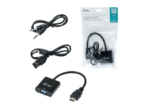 i-tec HDMI2VGAADA, 0,15 m, HDMI, VGA, Mannelijk, Vrouwelijk, 1920 x 10