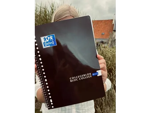 Collegeblok Oxford A4 23-Gaats Lijn 80vel Zwart
