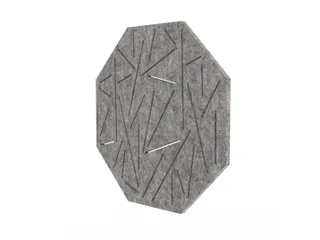 Akoestisch wandpaneel 8-hoek met patroon uitsnede 100x100cm Grijs - 3