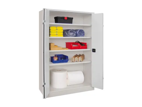 Ruime Vouwdeurkast 1950x1200x400mm 4legborden Ral7035 Front Ral7035