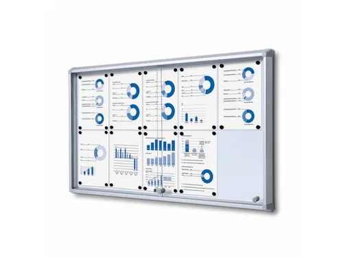 Vitrinekast Mededelingenbord Fire-proof schuifdeuren 10xA4