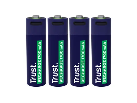Batterij Trust USB-C oplaadbaar AA 4 stuks