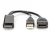 HDMI-adapter type HDMI DP M/M 0,3m ext. Voeding 4K@30Hz zwart