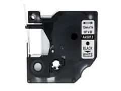 OUTLET Labeltape Dymo Compatible 45013 D1 12mmx7m Zwart Op Wit