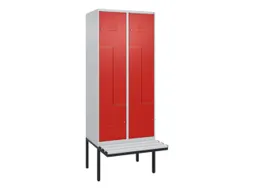Z-garderobekast,HxBxD 2120x800x815mm,4vak,vak B 400mm,cil.-slot