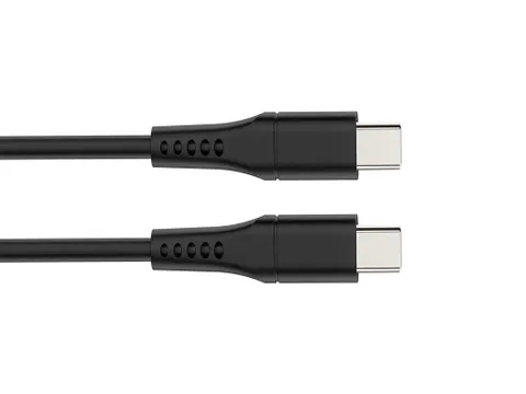 USB-Kabel - USB 2.0 C Naar C 60W, 480MBPS, Vernikkeld, TPE-Kabel - 1m