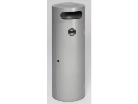 Combi-Asbak 90 Liter 1245x420mm Zilverkleurig Afsluitbaar Staal