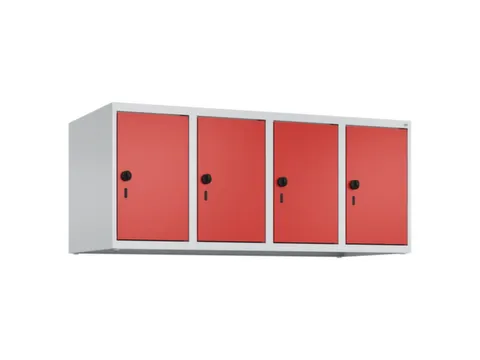 opzetkast,v. locker,4vak.,vak B 300mm,HxBxD 500x1200x500mm,vleugeldeur