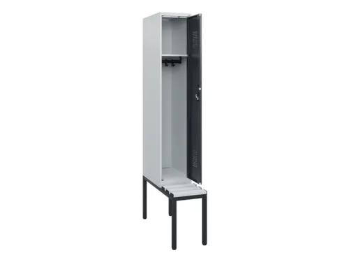 locker met bank,HxBxD 1950x300x815mm,1vak,vak B 300mm,cilinderslot