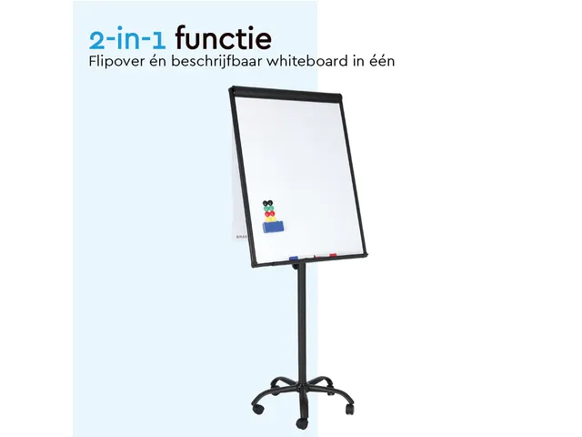 BRASQ Flipover Mobiel 70x100cm Magnetisch Zwart inclusief accessoires