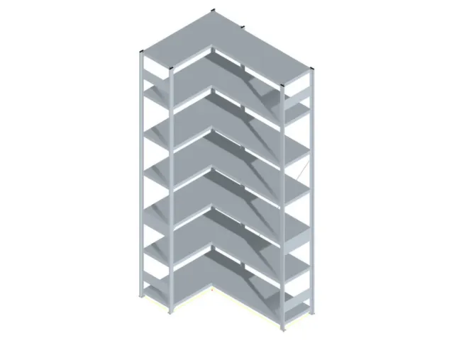 Hoekstelling Hxbxd 3000x1060/1415x435mm Veldlast 900kg 2x7legborden