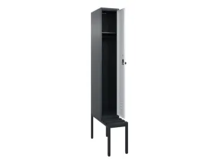 locker met bank,HxBxD 2120x300x815mm,1vak,vak B 300mm,draaigrendel - 2