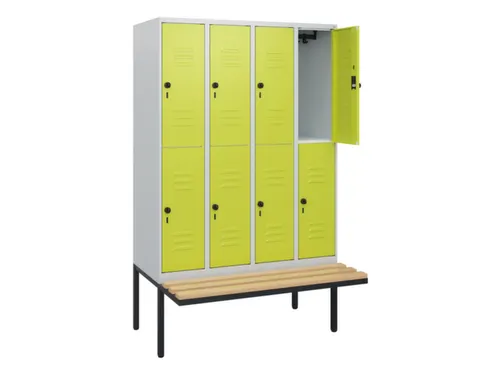Dubbeldekse dekenkist,HxBxD 1950x1200x815mm,4x2vak.,vak B 300mm