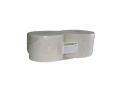 CMT Poetsrol Industrie Eco recycled met koker 1-laags 23cm wit 2 rol