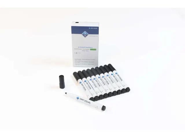 Whiteboard Marker Smit Visual Zwart 2-3mm 10 stuks