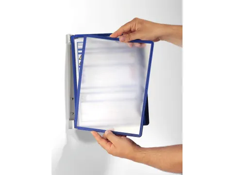 Durable 5551 Zichtpanelensysteem Wand VARIO WALL 5 tassen Blauw