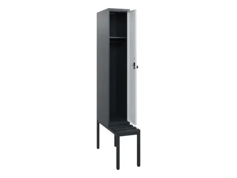 locker met bank,HxBxD 1950x300x815mm,1vak,vak B 300mm,draaigrendel