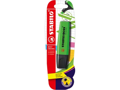 Markeerstift STABILO BOSS Original 70/33 groen blister à 1 stuk