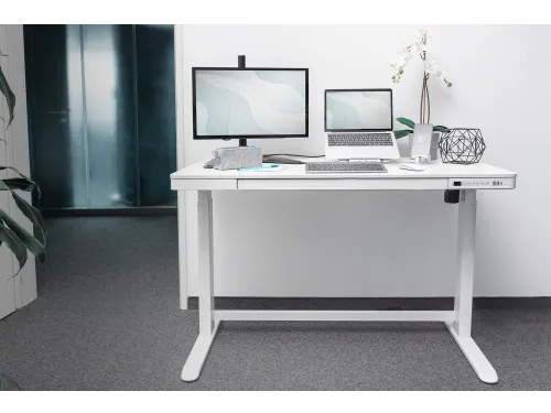 Elektrisch Verstelbaar Bureau 120x60cm USB Wit