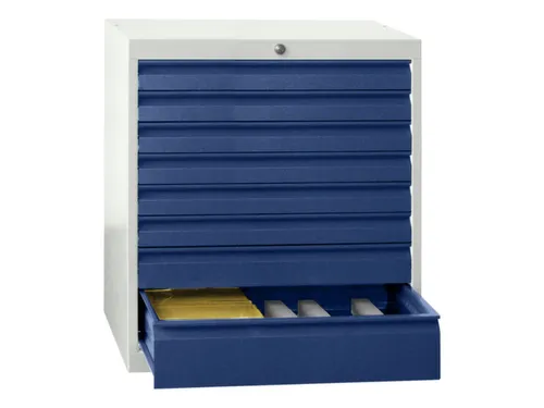 ladekast HxBxD 600x715x600mm 5laden slot RAL7035 front RAL5010