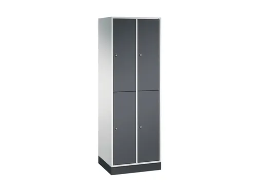 Dubbeldekse garderobekast,HxBxD 1950x620x500mm,2x2vak.,vak B 260mm