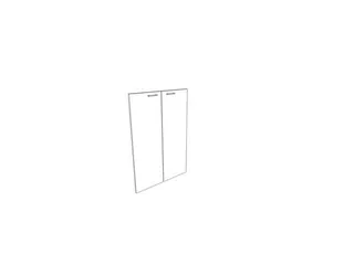 dubbele vleugeldeur,v. scheidingswand,3ordnerhoogte,HxB 1280x860mm - 1