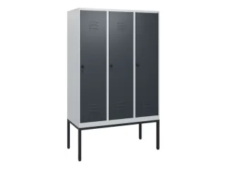 locker,HxBxD 1950x1200x500mm,3vak,vak B 400mm,draaigrendel - 1