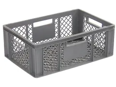 Euronorm Stapelkrat Pe 220x600x400mm 43liter Open Grijs