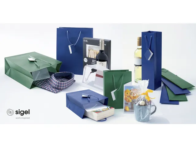 Cadeautas Sigel groot, opaal groen