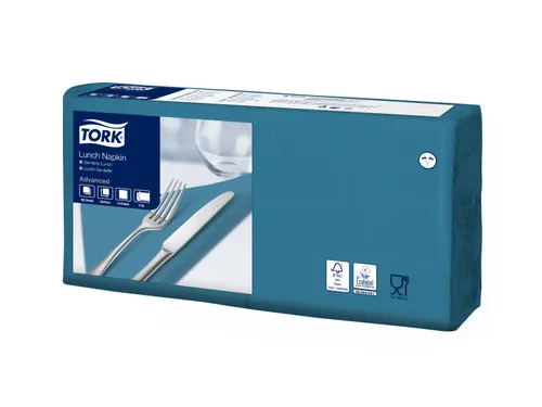 Tork 477845 Lunchservet Advanced Blauwgroen 33x33cm