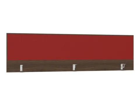 opzetpaneel bureau aanbouw achter NV bruin hickory BN4011-rood 2000mm