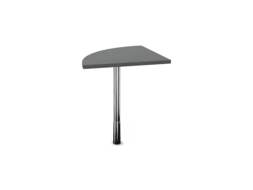 koppelelement voor bureau,90 °,HxBxD 720-840x600x600mm,MS-donkergrijs