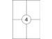 Office Products Etiket 105x148mm Wit Rechte Hoek 400 stuks