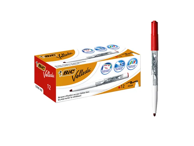 Whiteboardmarker Bic Velleda 1741 rond medium rood