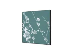 Wanddecoratie Textiel Set 40x40cm Japanse Bloesem Groen