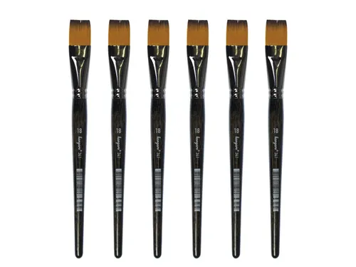 Penseel Kangaro Serie 341 plat Nr. 18 synthetisch doos 6 stuks