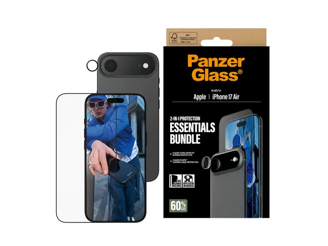 PanzerGlass 2-in-1 Essentials Bundle iPhone Air, Apple, Apple - iPh