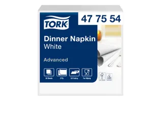 Servetten Tork 477554 Dinner 2-laags 39x39cm wit 1/4 vouw 150st. - 1