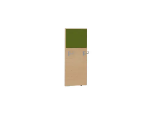 baliepaneel,v. bureau,aanbouw rechts,B 600mm,NE-esdoorn,BN7048-groen